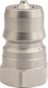 Szybkozłącze wtyczka 1/2" gwint wew. 1/2" BSP z zaworem grzybkowym HNV V2A Viton