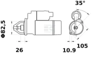 Rozrusznik 12V 2,6KW z9 | poltechparts.pl