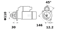 Rozrusznik z reduktorem 12V 4.2kW Z-9 CW… | poltechparts.pl