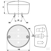 Lampa zespolona tylna, 95, WE-19P, 12 V l… | poltechparts.pl