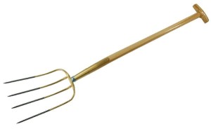Widły gospodarcze ze skuwką, 4-zębne oprawne T 90 cm