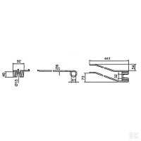 Zęby sprężyste prawe Fella 490046KR | poltechparts.pl