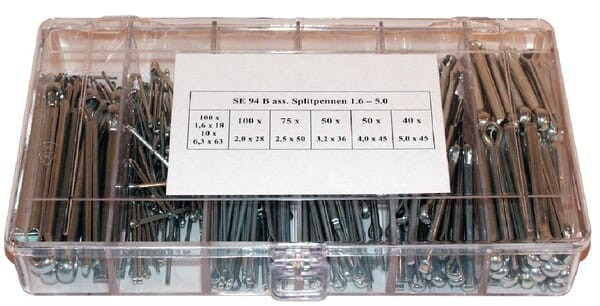 Asortyment zawleczek 1.6 - 6.0 mm