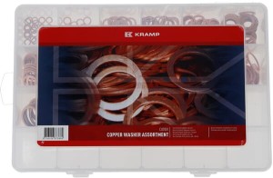 Asortyment podkładek miedzianych Kramp, 415 sztuk