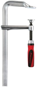 Ścisk śrubowy ślusarski stalowy GZ z rękojeścią drewnianą Bessey, 400x120 mm