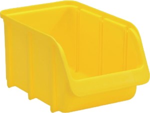 Pojemnik warsztatowy, 145x240x125 mm, żółty polipropylenowy, Linbin no. 3 Hünersdorff