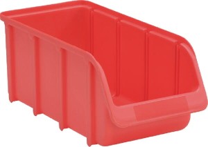 Pojemnik warsztatowy, 146x318x127 mm, czerwony polipropylenowy, Linbin no. 3L Hünersdorff
