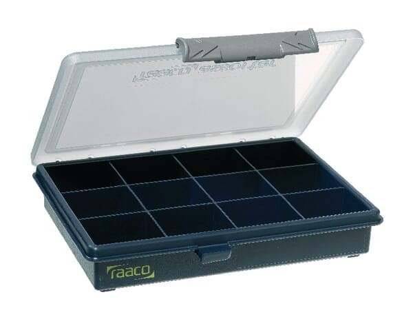 Kasetka asortymentowa, 175x143x32 mm, niebieska polipropylenowa, 12 przegródek Pocketbox PCS 6 Raaco