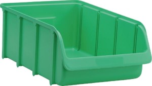 Pojemnik warsztatowy, 315x495x185 mm, zielony polipropylenowy, Linbin no. 5 Hünersdorff