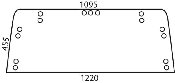 Szyba tylna, górna, górna część