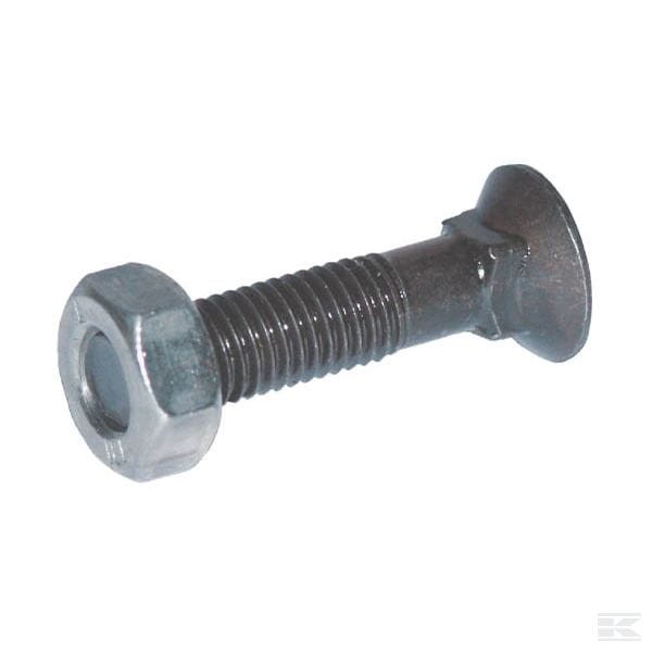 Śruba płużna 4-kątna z podsadzeniem DIN 608, M12 x 45 mm kl. 10.9 z nakrętką 