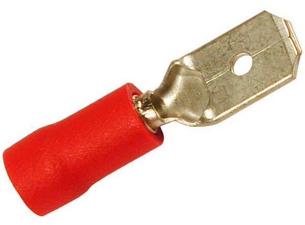 Końcówka przewodu płaska nasadkowa, męska, czerwona 0.5-1.0mm², 6.4x0.8 mm 50 szt. Vapormatic