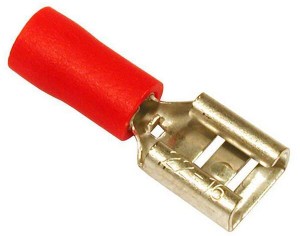 Końcówka przewodu płaska nasadkowa, żeńska, czerwona 0.5-1.0mm², 6.4x0.8 mm 50 szt. Vapormatic