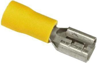 Końcówka przewodu płaska nasadkowa, żeńska, żółta, 4-6mm² 6.4x0.8 mm 50 szt. Vapormatic