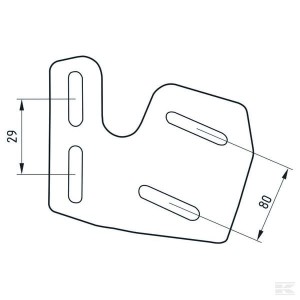 Prawy uchwyt zgarniacza Unia U150 1126500060