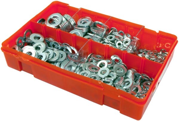 Zestaw płaskich podkładek metrycznych