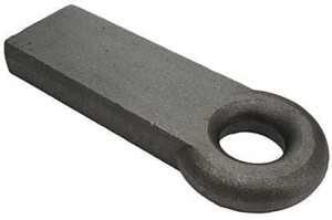 Ucho zaczepu ze wzmocnionym pierścieniem