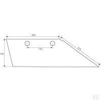 Lemiesz prawy SB36 363x145 mm Lemken 3352… | poltechparts.pl
