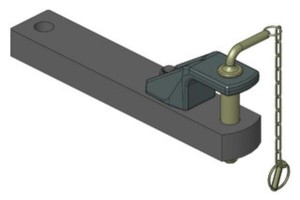 Zaczep polowy 90x50 L=505 mm kat. 2 Ø 31.5 mm