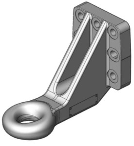 Zaczep oczkowy Ø 50 mm 110x100 versetzt DIN 9678-2