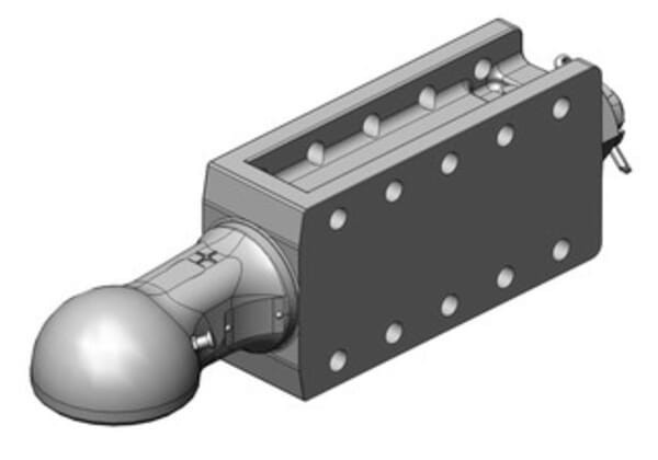 Zaczep kulowy K80® z obudową łożyskową ISO 24347
