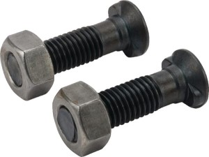 Śruba płużna 2-noskowa z łbem owalnym Kramp, M12 x 45 mm z nakrętką