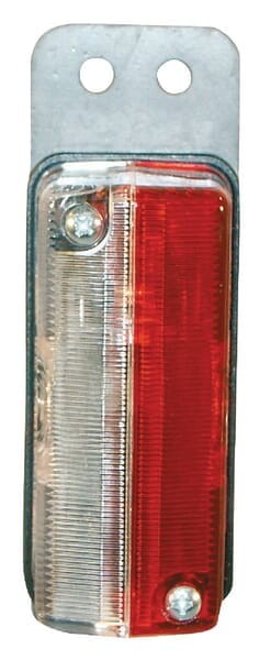 Lampa obrysowa 5W, prostokątna, 12/24V, czerwono/biała, przykręcana Hella
