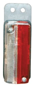 Lampa obrysowa 5W, prostokątna, 12/24V, czerwono/biała, przykręcana Hella