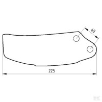 Nóż glebogryzarki Unia, lewy U 85 | poltechparts.pl