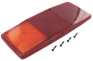 Klosz lampy, czerwony/przezroczysty/pomarańczowy, prostokątny tylny/lewy/prawy Hella