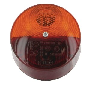 Lampa tylna zespolona, okrągła 24V czerwona/pomarańczowa przykręcana Ø 82 mm Hella