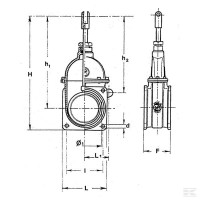 Kołnierzowy zawór suwakowy MZ/RIV , 6" … | poltechparts.pl