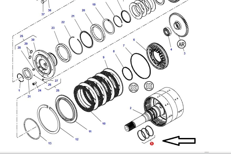 Element skrzyni biegów