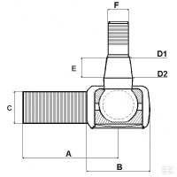 końcówka drązka kierowniczego SHP257KR | poltechparts.pl
