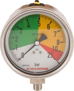 Manometr NG100 0-8/25 bar