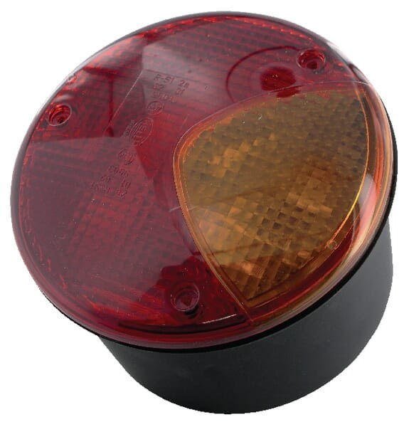 Lampa tylna zespolona, okrągła 12/24V czerwona/pomarańczowa przykręcana Ø 122.5 mm Hella