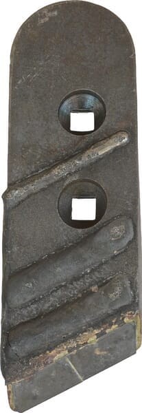 Dłuto lemiesza, lewe z węglikiem spiekanym pasujące do Grégoire-Besson Kramp