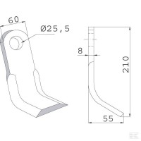Nóż bijaka GASPARDO T40005142R | poltechparts.pl