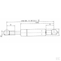 Sprężyna gazowa Stabilus, 215 mm, 410 N,… | poltechparts.pl