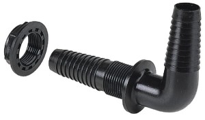 Złączka ścienna 90° z nakrętką Arag, 1/2"