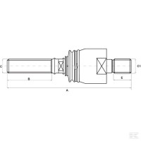 Stabilizator przegubu, ZF 180 mm - 0750125014 - Sklep rolniczy PoltechParts