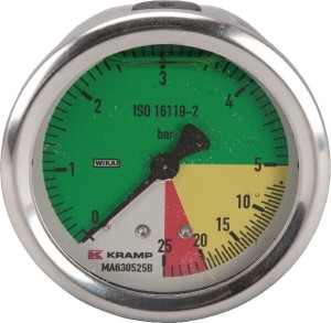 Manometr Ø 63 mm 0-5-20-25 przyłącze tylne 1/4" Wika