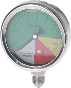 Manometr Ø 63 mm 0-8-15-25 bar przyłącze dolne 1/4" ET