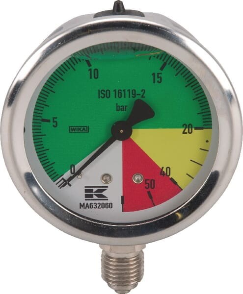 Manometr Ø 63 mm  0-20-40-50-60 bar przyłącze dolne 1/4" Wika