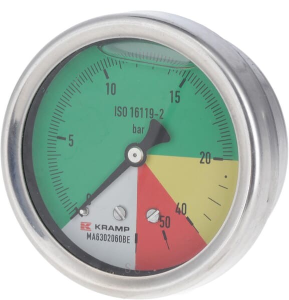 Manometr Ø 63 mm 0-20-40-60 bar przyłącze tylne 1/4" ET