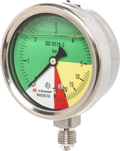 Manometr Ø 63 mm 0-5-20-25 bar przyłącze dolne 1/4" ET
