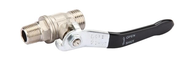 Zawór kulowy AG 3/8" – AG 1/2"