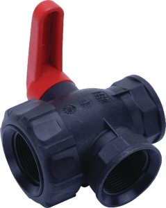 Zawór kulowy 1 1/4", 3-drogowy ze strumieniem przerywanym