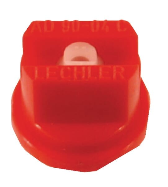 Rozpylacz płaskostrumieniowy AD 90° 04 czerwony ceramiczny Lechler