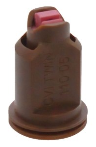 Rozpylacz eżektorowy dwustrumieniowy CVI TWIN 110° 05 brązowy ceramiczny Albuz